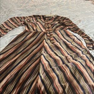 Striped Multicolor Maxi Dress